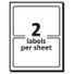 Avery 5147 2-1/3" x 3-3/8" White Sticker Name Badge Labels