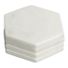 At Home Marbled Hexagon Coaster - White