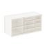 10 Drawer Multi Stackable Craft Organizer - White- Clear - 14-7/8" x 6-1/8" x 7-3/8" h