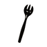 Party Essentials 10" Black Heavy Duty Hard Plastic Serving Forks