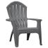 Adams 8371-13-3700 PATIO Stackable Frame Stationary Adirondack Chair with Slat Seat