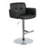 Crosby St Stout Adjustable Faux Leather Barstool - Black