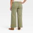 Universal Thread Women's High-Rise Sailor Wide Leg Ankle Jeans, 10 Long - Green