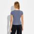 Wild Fable Women's Cap Sleeve Round Neck Button-Down Shirt, XS - Dark Blue