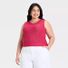 A New Day Women's Crewneck Drop Needle Pullover Sweater Tank, 2X - Red