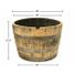 Real Wood Products Rustic Weathered Oak Wood Barrel - Brown - 25.5" W x 17.5" H