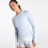 CALIA Women's Seamless Long Sleeve Tee, Medium - Pale Blue Spacedye
