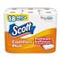 Scott Comfort Plus 1-Ply Toilet Paper Rolls - White