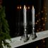 GE StayBright Battery Operated LED Window Candle - Silver