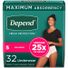 Depend Fresh Protection Women's Adult Incontinence Underwear, S, Blush
