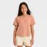 Cat & Jack Girls' Short Sleeve 'Sunset Chaser' Graphic T-Shirt, XS - Light Brown