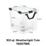 Iris 103 Quart Weathertight Tote With Wheels - Clear - 17-3/4" x 23-5/8" x 18-3/4"