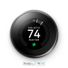 Google Third Generation Learning Thermostat in Mirror Black