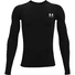 Under Armour Boys' HeatGear Armour Long Sleeve - 001-Black With Pitch Grey - M
