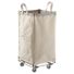 The Container Store 14" x 14" x 28" Natural & Grey Steele Canvas Squared Sorting Hamper