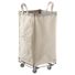 The Container Store 14" x 14" x 28" Natural & Grey Steele Canvas Squared Sorting Hamper