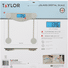 Taylor Digital Scale, Glass, 400 Lb Capacity