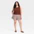 A New Day Women's Crewneck Drop Needle Pullover Sweater Tank, 3X - Brown