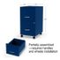 OfficeDesigns SOHO Smart 18" Blue Letter Size Locking 2-Drawer Vertical File Cabinet