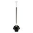 simplehuman 5.66" White Rubber Plunger With Storage Caddy Included 18.1" Handle