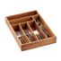 12" x 17-3/4" x 2-1/2" h 6-Section Acacia Flatware Organizer