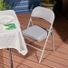 COSCO Gray Standard Indoor Folding Chair With Padded Seat