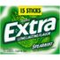 Extra Gum Spearmint Sugar Free Chewing Gum Single Pack Stick