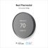Google Charcoal Programmable Smart Wi-Fi Nest Thermostat for Home