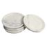 At Home Marbled Stoneware Rimmed Coasters - White