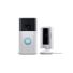 Ring Satin Nickel/White Battery Doorbell and Indoor Cam