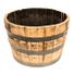 Real Wood Products Rustic Weathered Oak Wood Barrel - Brown - 25.5" W x 17.5" H