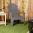 Adams 8371-13-3700 PATIO Stackable Frame Stationary Adirondack Chair with Slat Seat