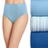JOCKEY Women's Boardwalk Stripe Plus Size Elance Brief, Size 8 - Blue Stardust & Marina Blue