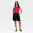 A New Day Women's Crewneck Drop Needle Pullover Sweater Tank, M - Red