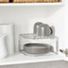 The Container Store Single Corner Shelf - Chrome - 10" Sq. x 5-1/2" H
