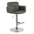 Crosby St Stout Adjustable Faux Leather Barstool - Grey
