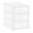 The Container Store 3-Drawer Shimo Small Stacking Organizer - Translucent - 7-5/8" x 10-3/8" x 10-3/8" h