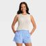 A New Day Women's Crewneck Drop Needle Pullover Sweater Tank, XS - Cream