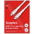 Staples Tech Lightning to USB-C Charging Cable - White