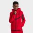 Nike Boys' Sportswear Tech Fleece Full-Zip Hoodie, Large - University Red & Black