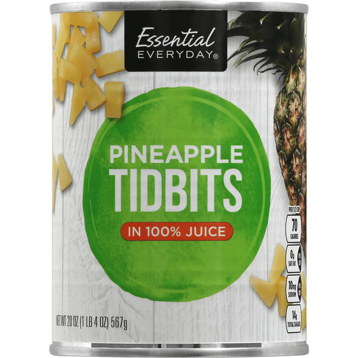 Essential Everyday Pineapple, in 100 Juice, Tidbits (20 oz) Delivery