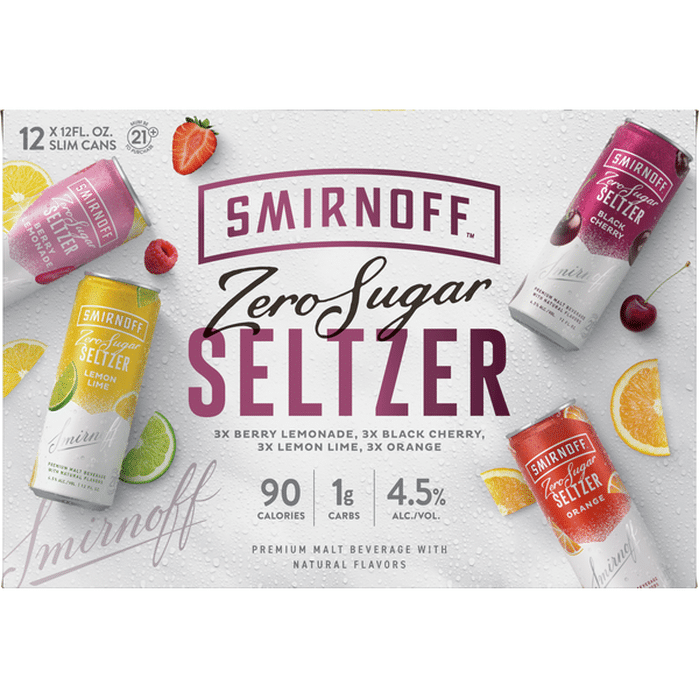 Smirnoff Hard Seltzer Zero Sugar Assorted 1623