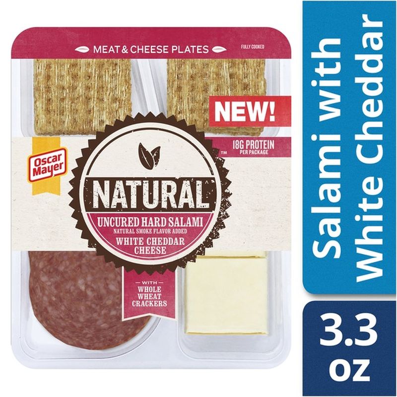 Oscar Mayer Natural Uncured Hard Salami, White Cheddar Cheese & Whole