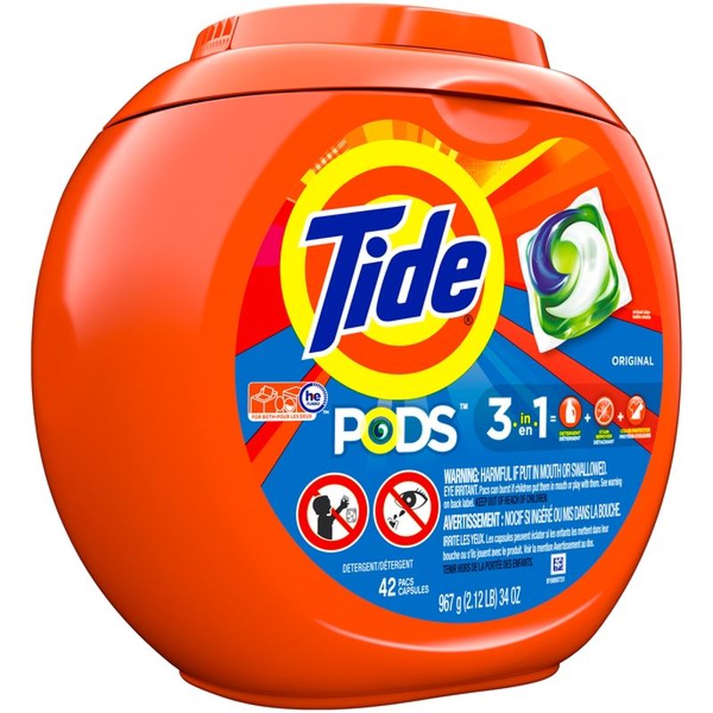 Tide Pods Liquid Laundry Detergent Pacs, Original Scent (42 ct) from ...