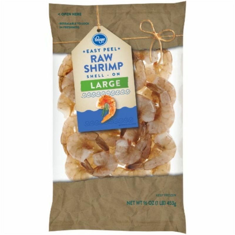 Kroger Shell-On Easy Peel Large Raw Shrimp