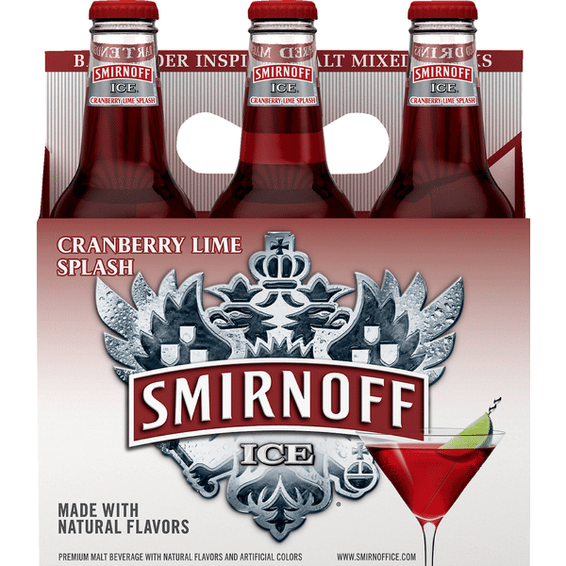 Smirnoff Malt Beverage, Cranberry Lime Splash (12 fl oz) Instacart