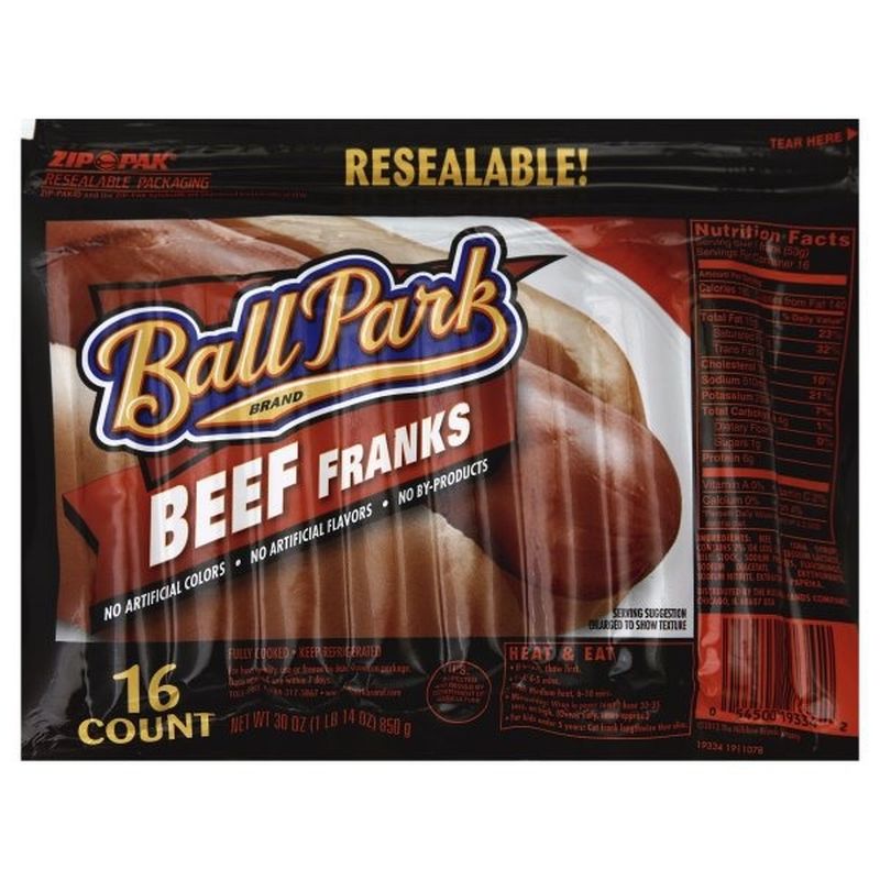 Ball Park Beef Hot Dogs (30 oz) from FoodMaxx Instacart