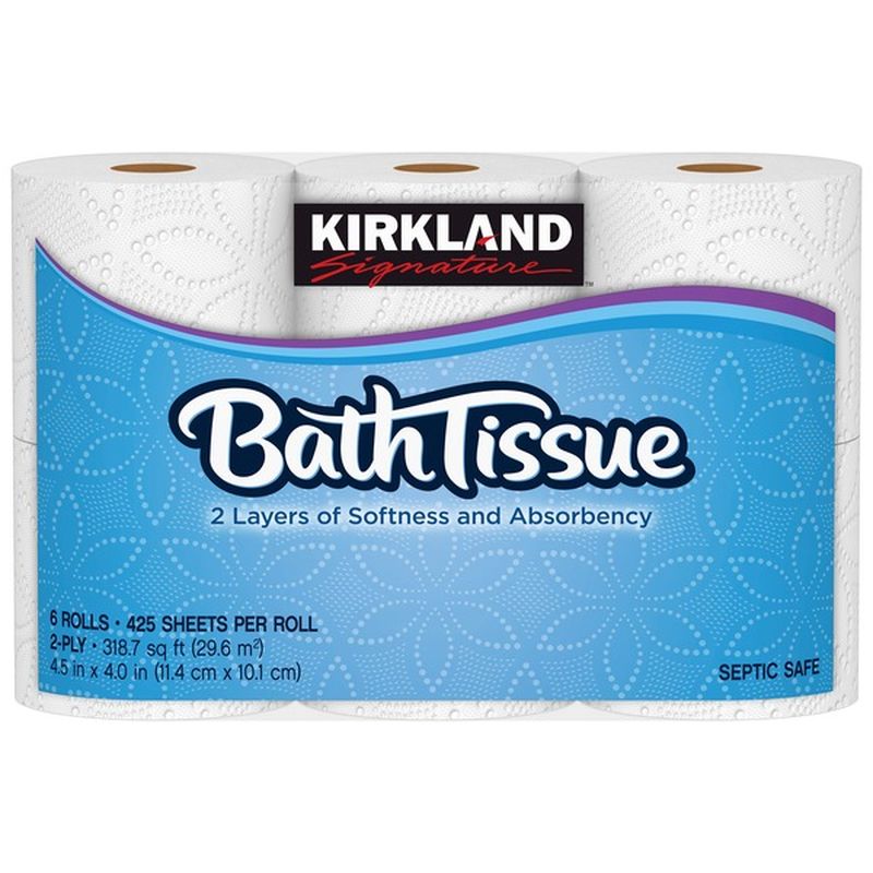 Kirkland Signature 2 Ply Toilet Paper, 30Rolls, 425Sheets (30 ct