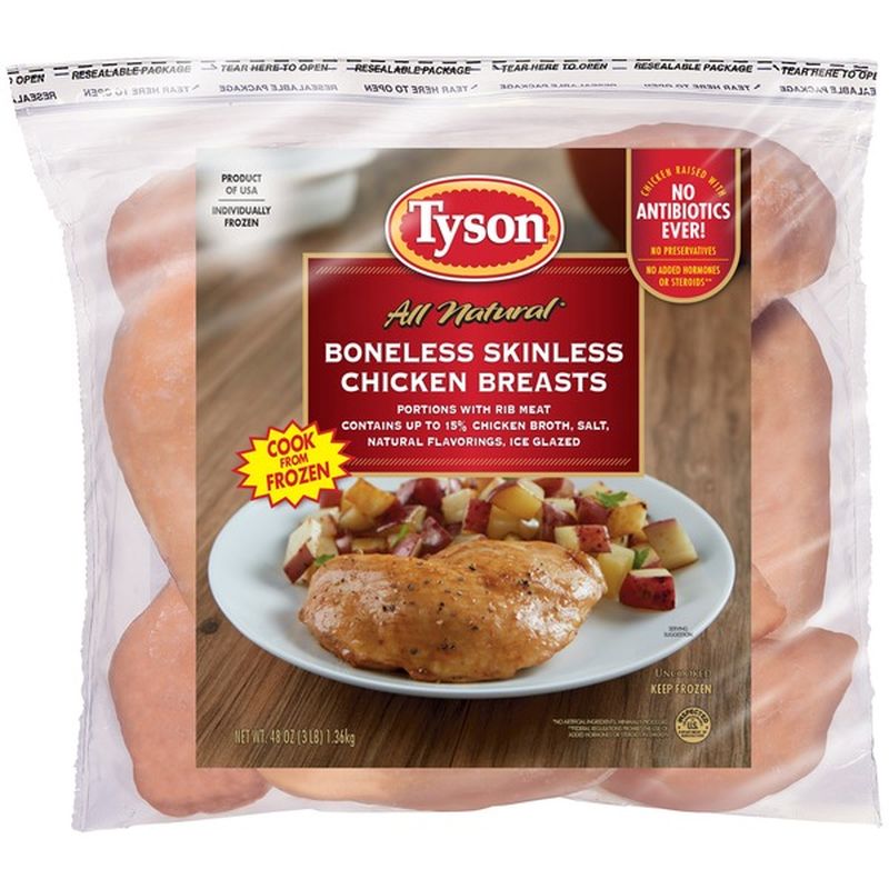 Tyson Boneless Skinless Chicken Breasts (48 oz) from Walmart - Instacart