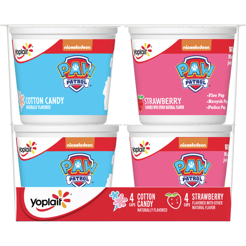 Yoplait Kids Yogurt, Cotton Candy and Strawberry, Variety Pack, 8 Count